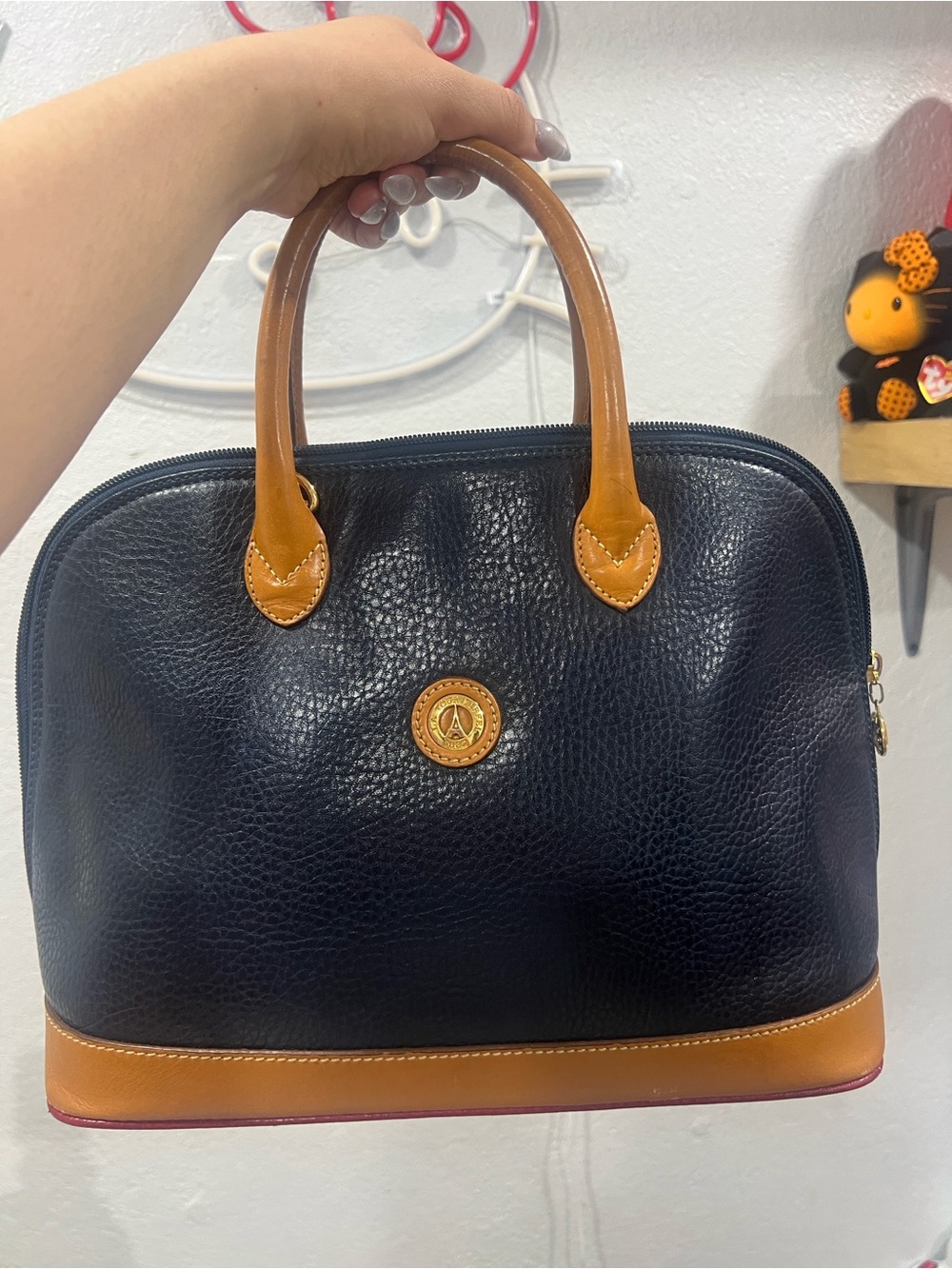 La Tour Eiffel 1887 Dual Tone Leather Satchel